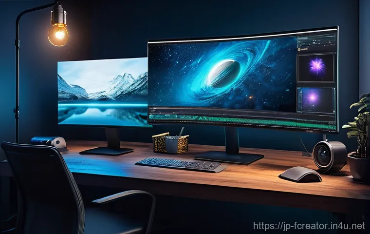 미래형 크리에이티브 공간 - Here are three image generation prompts in English, based on the provided text: 미래형 크리에이티브 공간 - Here are three image generation prompts in English, based on the provided text: