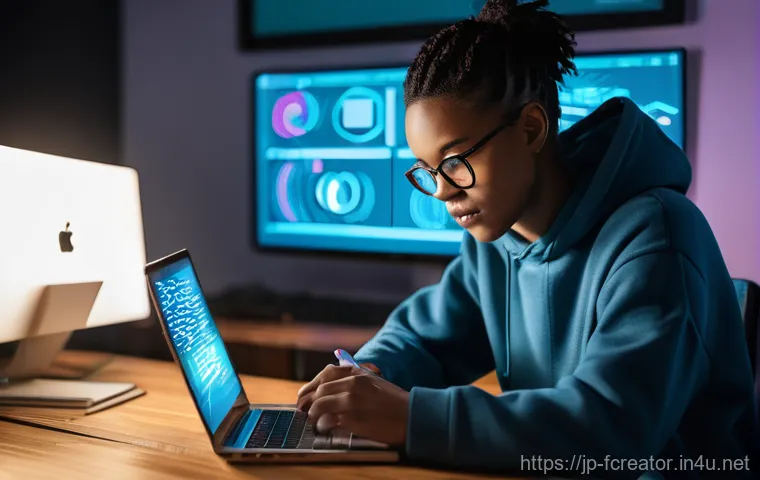 크리에이터의 데이터 기반 의사결정 - Image Prompt 1: The Creator's Journey - From Confusion to Clarity with Data** 크리에이터의 데이터 기반 의사결정 - Image Prompt 1: The Creator's Journey - From Confusion to Clarity with Data**