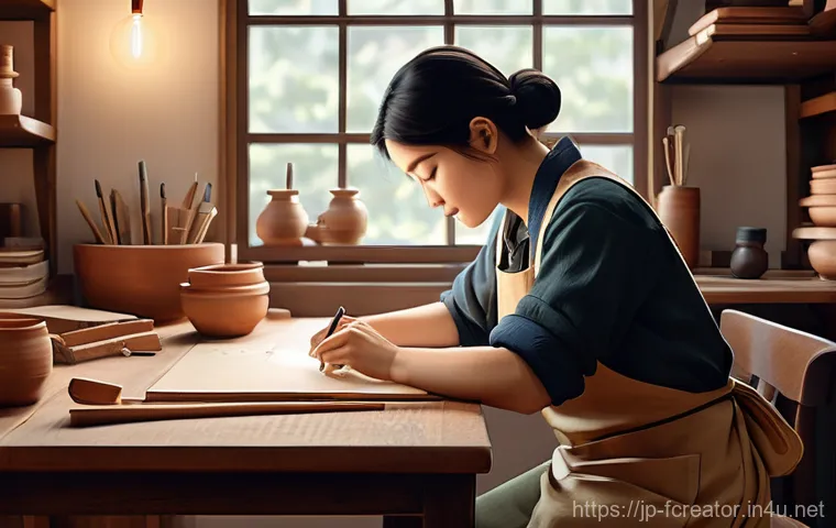 미래 크리에이터의 지속 가능성 - **Prompt:** A vibrant digital painting of a young, gender-neutral creator (wearing a stylish, comfor... 미래 크리에이터의 지속 가능성 - **Prompt:** A vibrant digital painting of a young, gender-neutral creator (wearing a stylish, comfor...